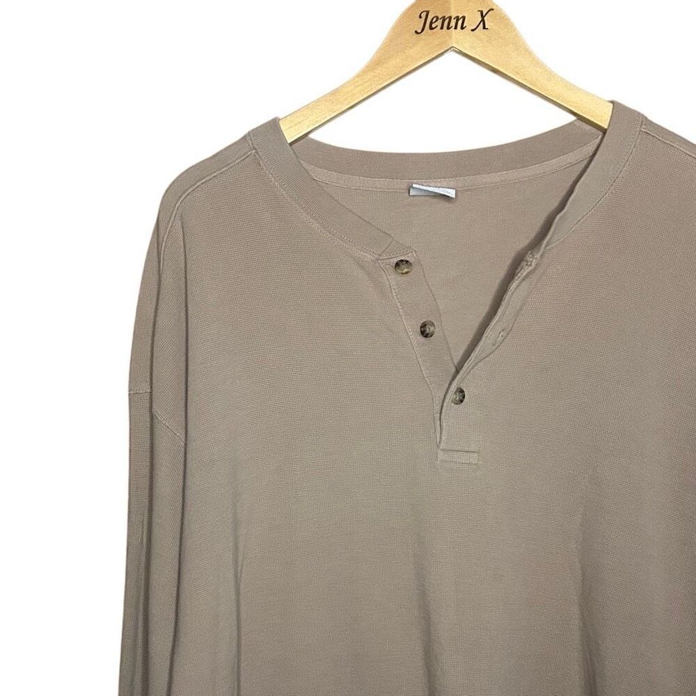 Carhartt Brown Long Sleeve Henley Utility Shirt Size 2XL Workwear Cotton - Picture 2 of 12